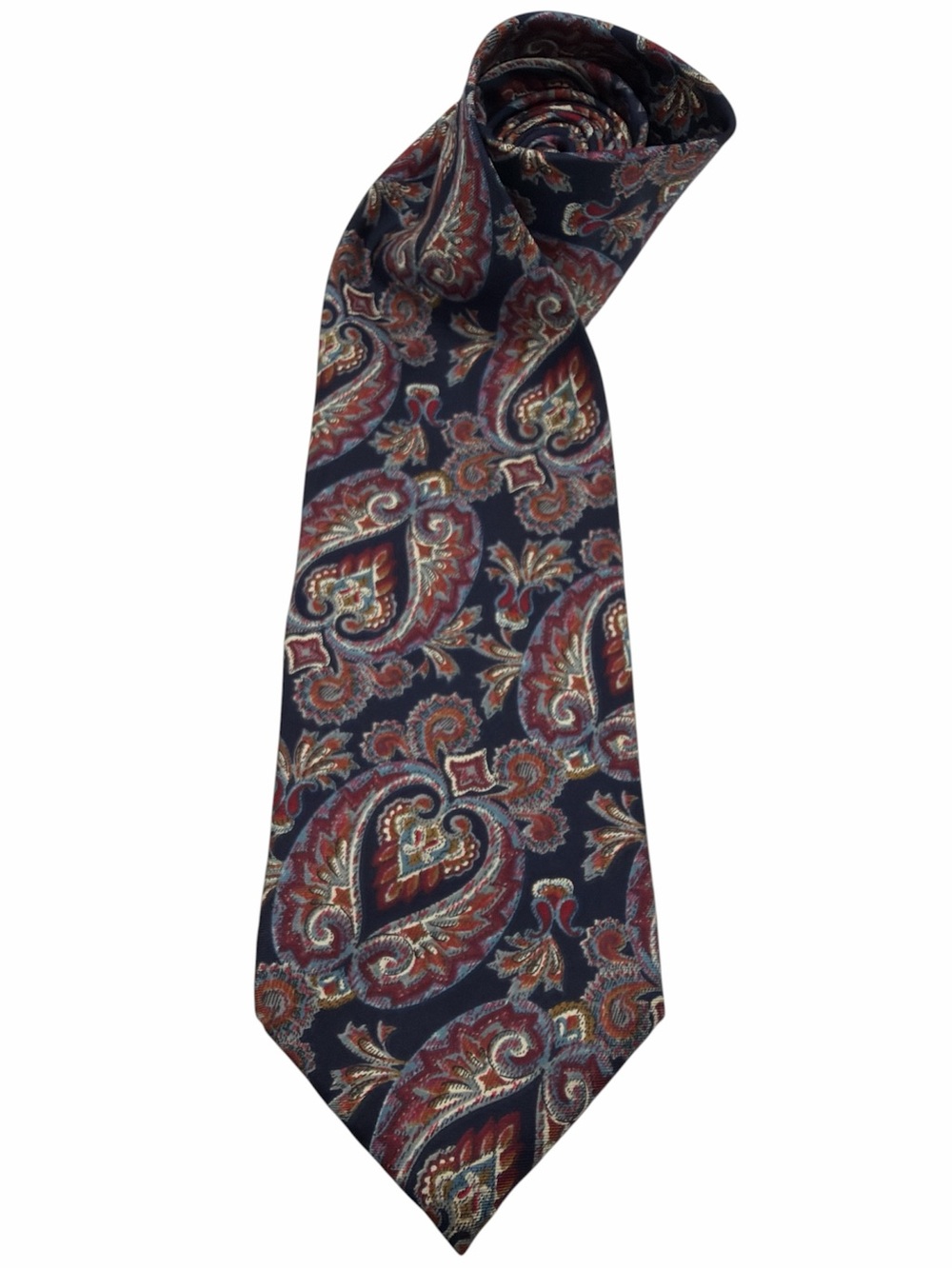 Christian Dior Men’s Monsieur Navy Paisley Patterned All Silk Neck Tie